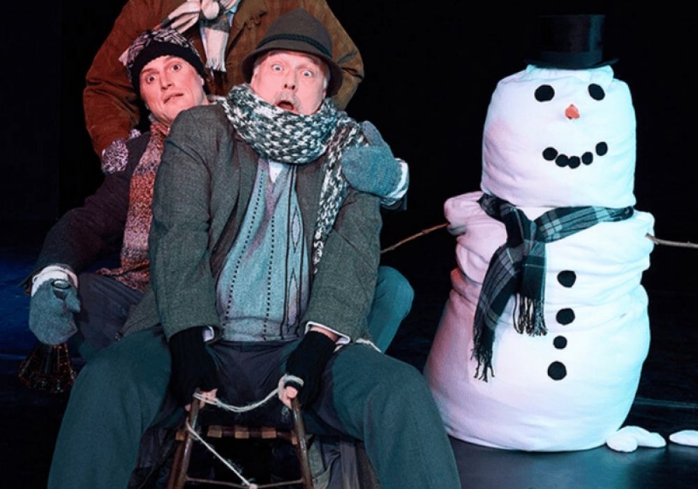 Drei Männer im Schnee